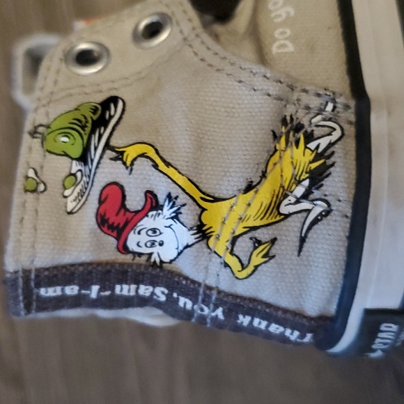 Converse X Dr.Seuss Toddler Kids Chuck Taylor - Green Eggs and Ham! Shoes 7 - Picture 9 of 16